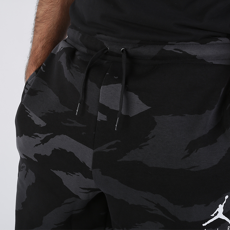 мужские черные брюки Jordan Jumpman Fleece Camo Pant BQ5662-010 - цена, описание, фото 4